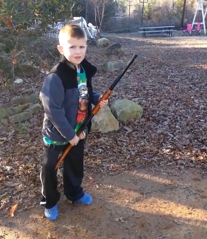Will as a young boy, outdoors